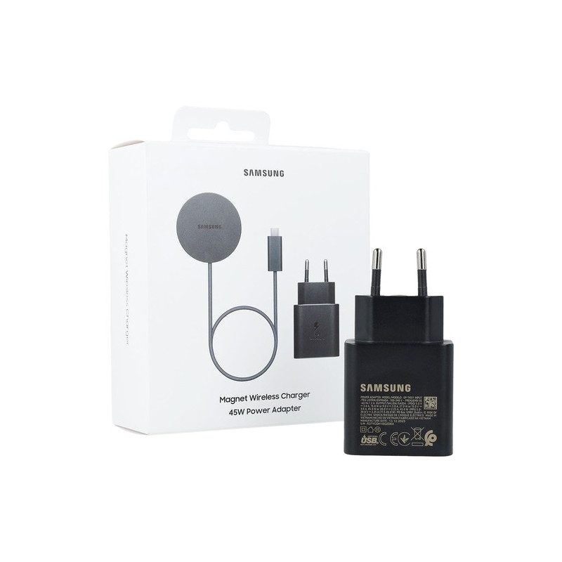  Samsung EP-P2900BBE Magnet Wireless Charger 25W Dark Gray + Adapter 45W